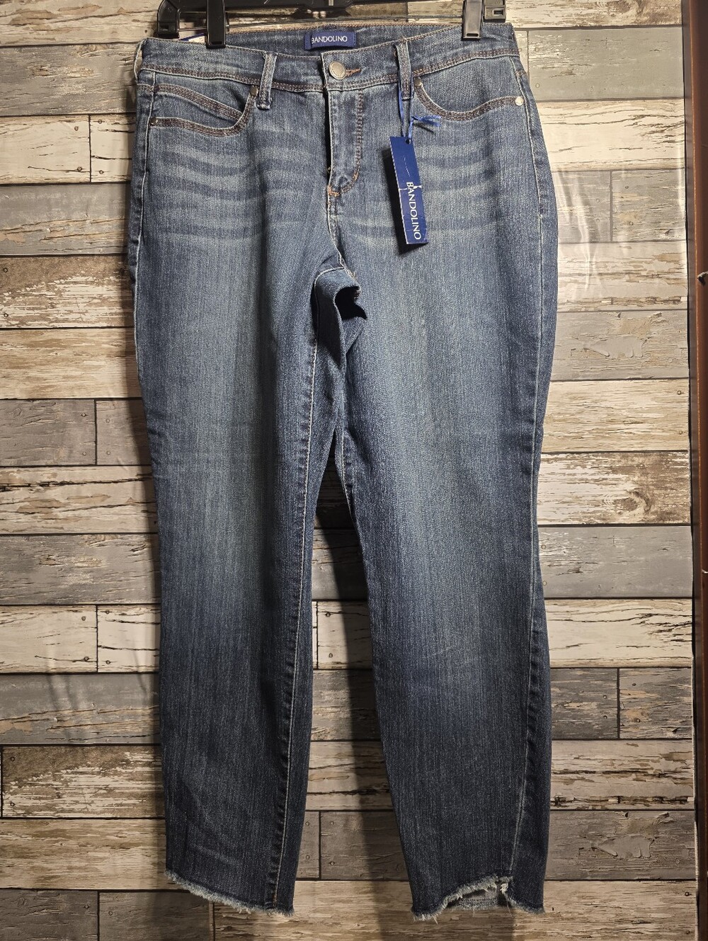 Bandolino Women's Straight Leg Jeans in Faded Blue Denim